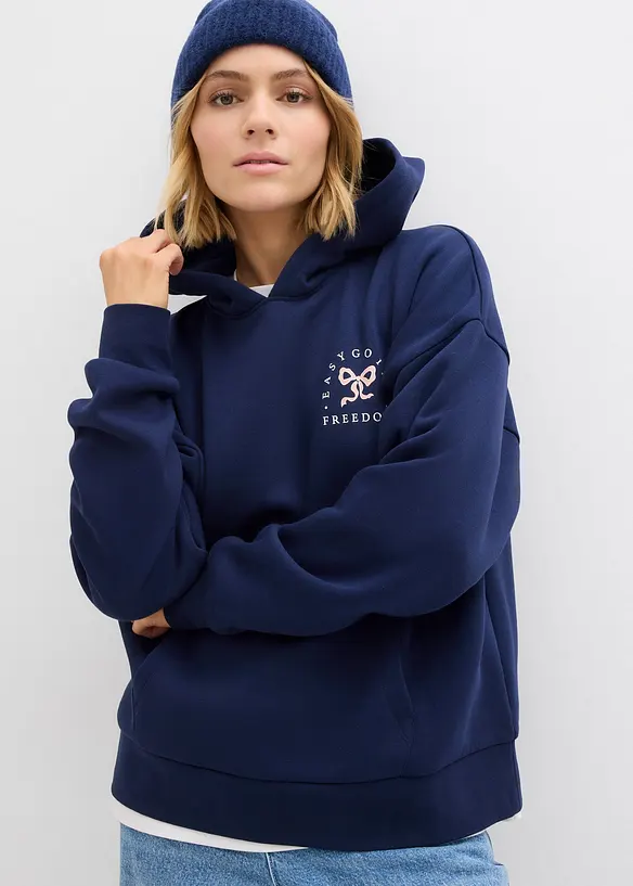 Oversizesweatshirt av bomullsmix, bonprix