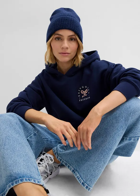 Oversizesweatshirt av bomullsmix, bonprix