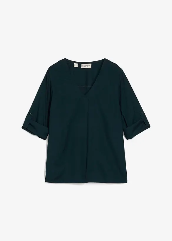 Dra på-blus i följsam viskos, bonprix