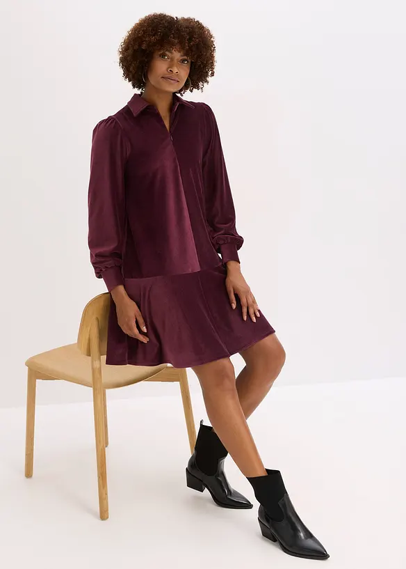 Kort manchesterklänning, bonprix