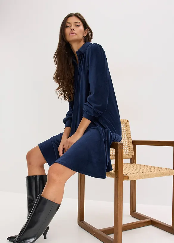 Kort manchesterklänning, bonprix