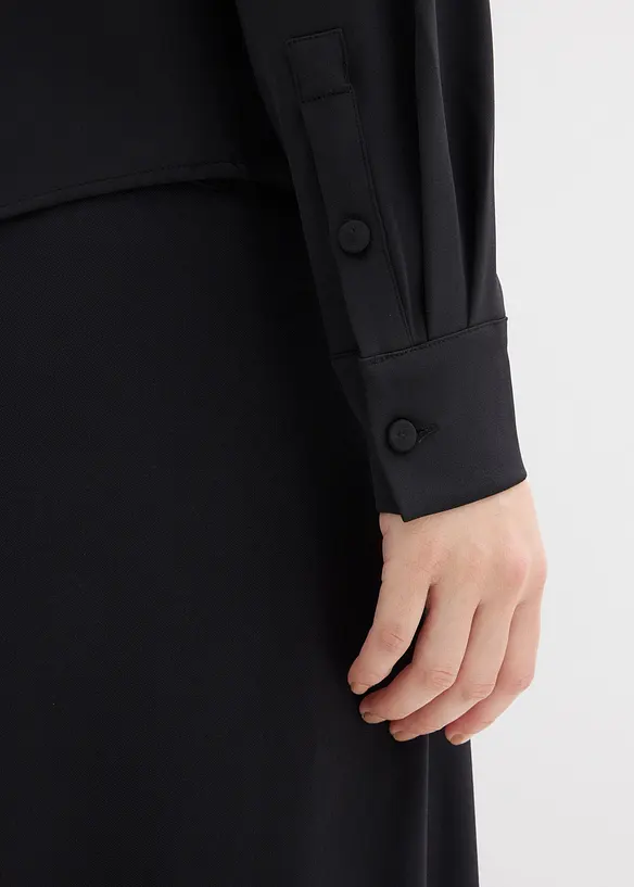 Blustopp i lätt glänsande material, bonprix