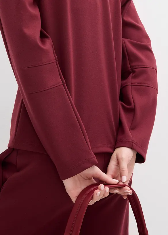 Långärmad Punto di Roma-topp, bonprix