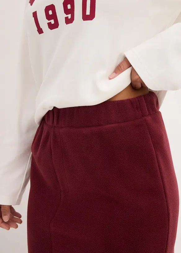 Midikjol av polarfleece, bonprix