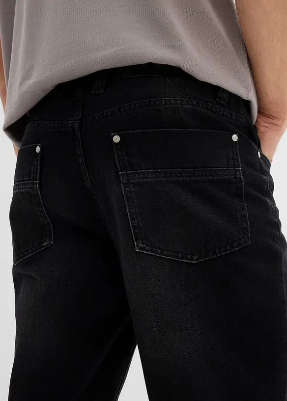 Jeans i Regular Fit Jeans av ren bomull med skön midja, Straight, bonprix