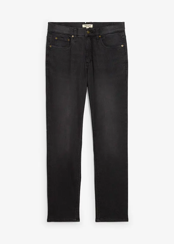 Joggerjeans med sk&ouml;n midja och Classic Fit, Straight, bonprix