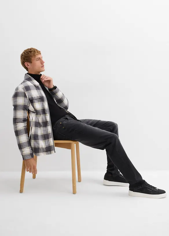 Joggerjeans med sk&ouml;n midja och Classic Fit, Straight, bonprix