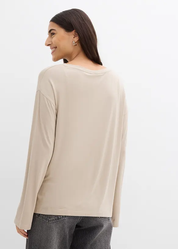 Oversizetopp i stretchig viskosmix med fint fall, bonprix