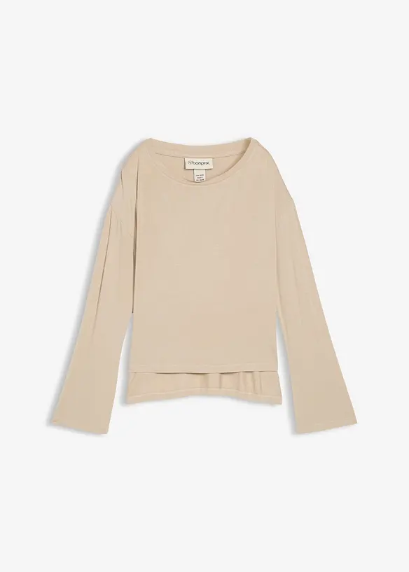 Oversizetopp i stretchig viskosmix med fint fall, bonprix