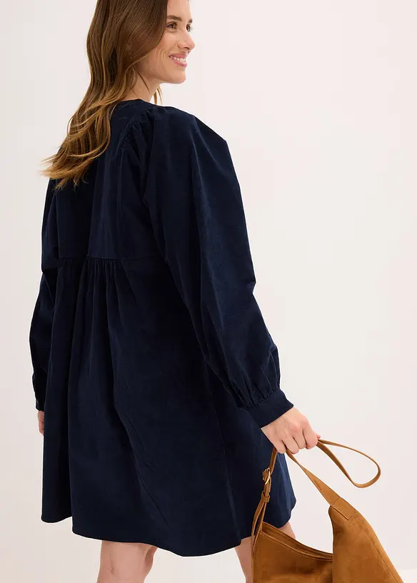 Manchesterklänning i bomull, bonprix