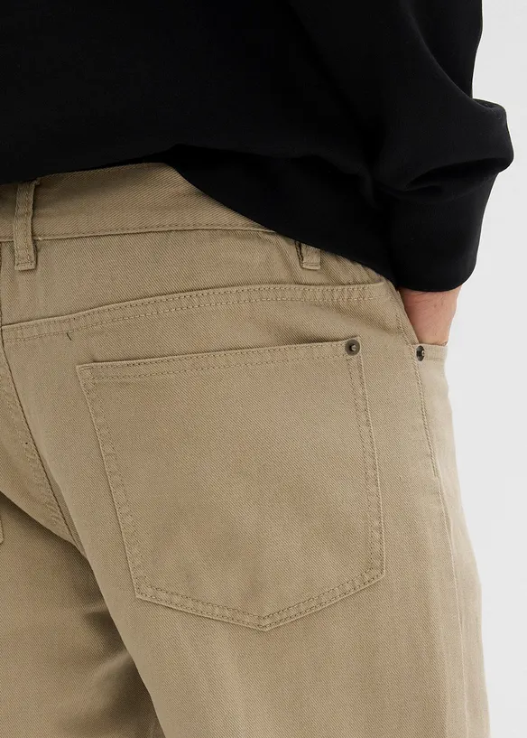 Fodrad byxa med skön midja, Relaxed Fit, Straight, bonprix