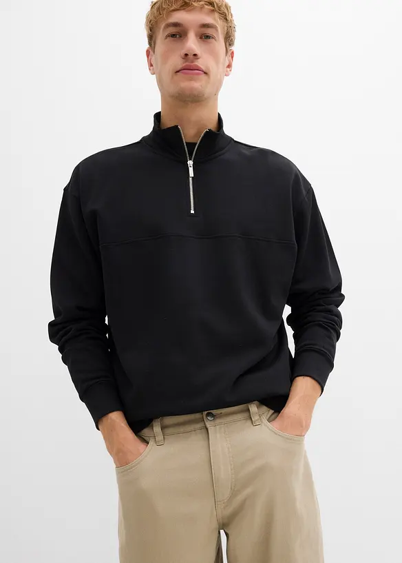 Fodrad byxa med skön midja, Relaxed Fit, Straight, bonprix