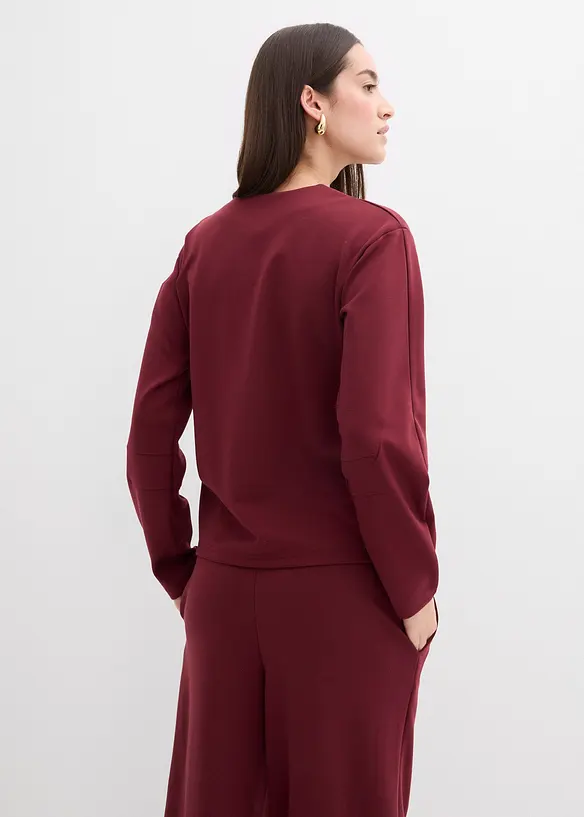 Långärmad Punto di Roma-topp, bonprix