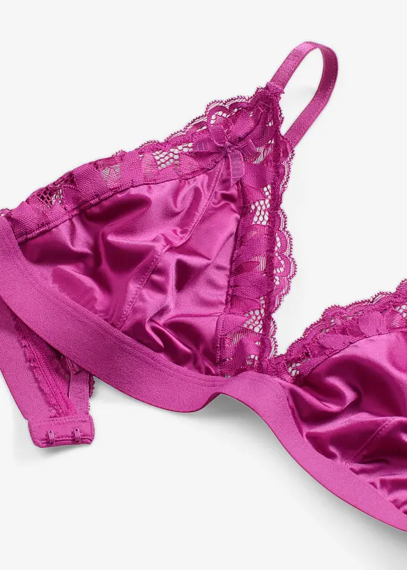 Bralette i glansigt material, bonprix