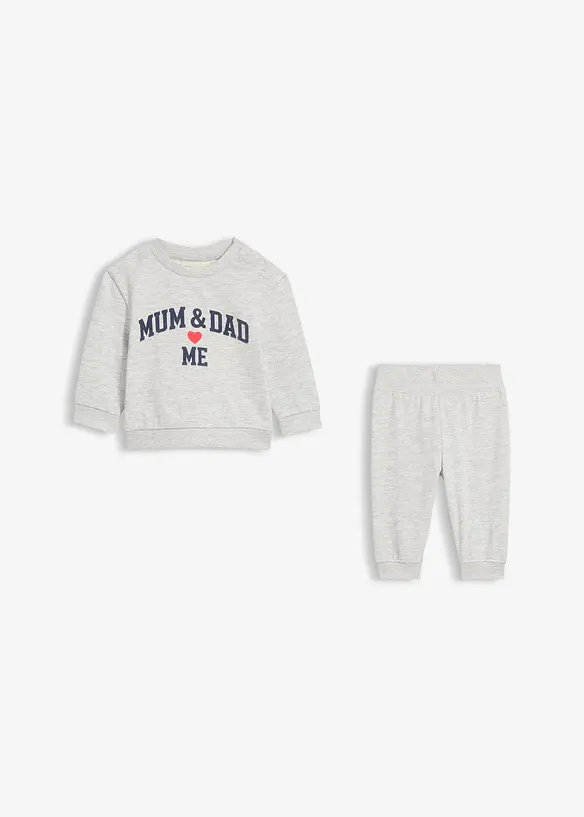 Sweatshirt och byxa för bebisar (2 delar), bonprix