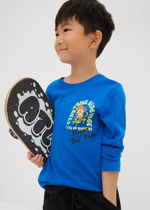 Jerseyfodrad cargobyxa i Regular Fit, bonprix