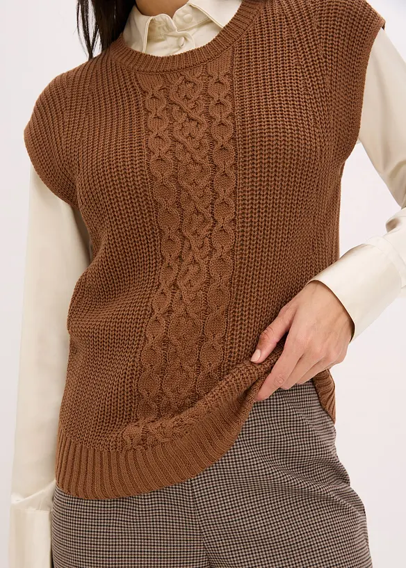 Slipover i bomullsblandning, bonprix