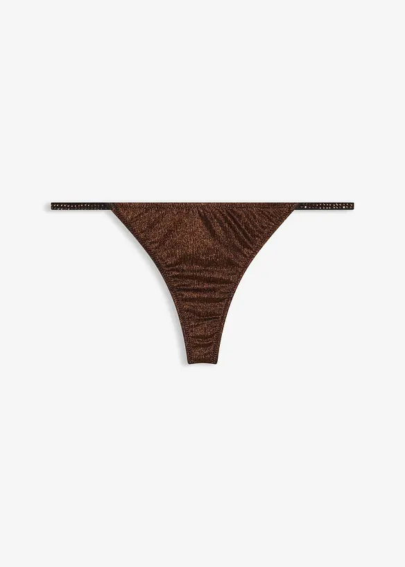 Tangastringtrosa i glittrigt material, bonprix