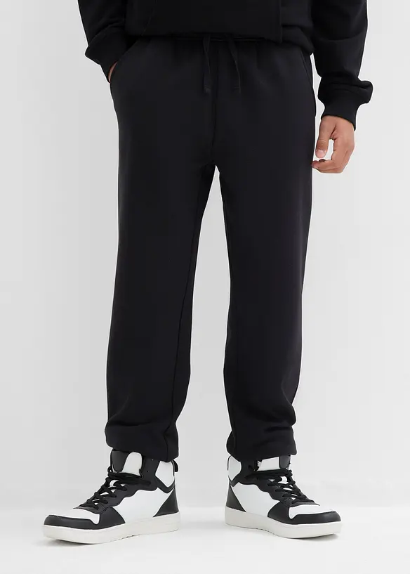 Joggingbyxa i materialmix med ekologisk bomull för barn (2-pack), bonprix