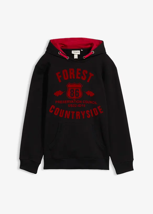 Sweatshirt med huva, bonprix