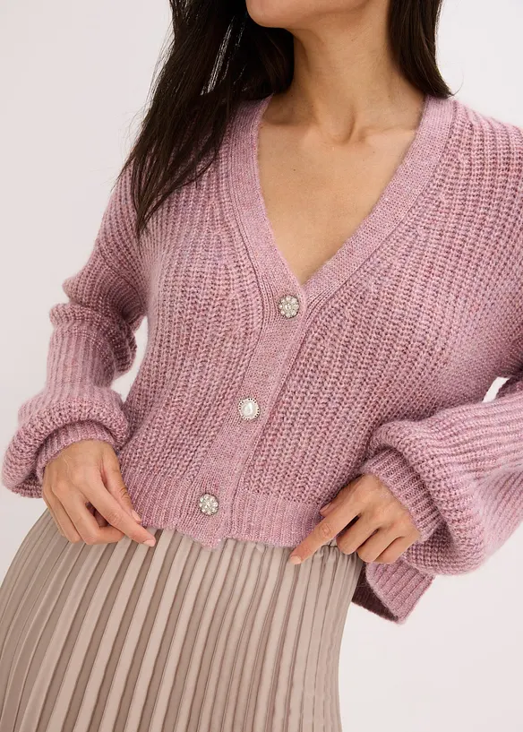 Cardigan med glittergarn i oversizemodell, bonprix