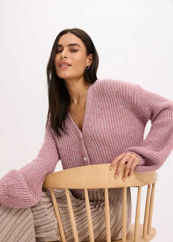 Cardigan med glittergarn i oversizemodell, bonprix