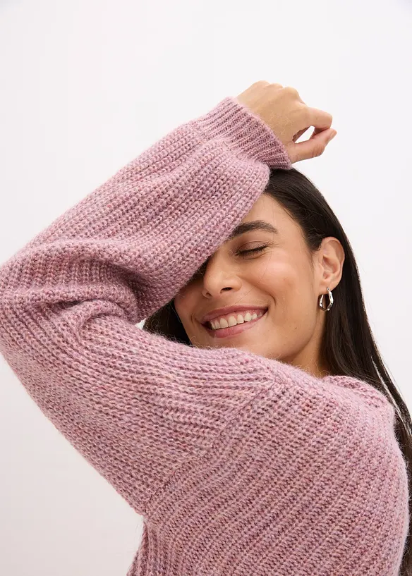 Cardigan med glittergarn i oversizemodell, bonprix