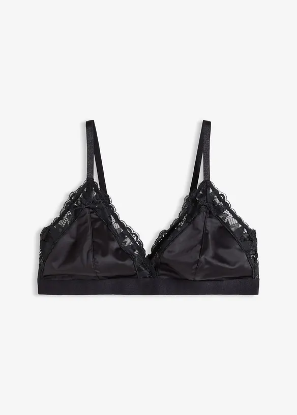 Bralette i glansigt material, bonprix