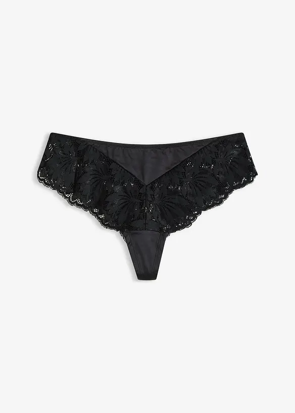 Glansig stringtrosa i hipstermodell, bonprix