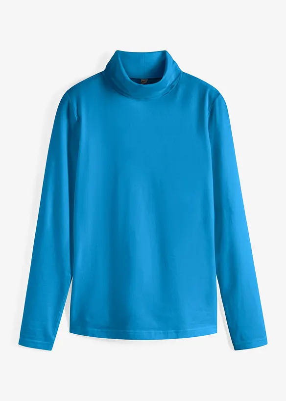 Långärmad tröja med polokrage, bonprix