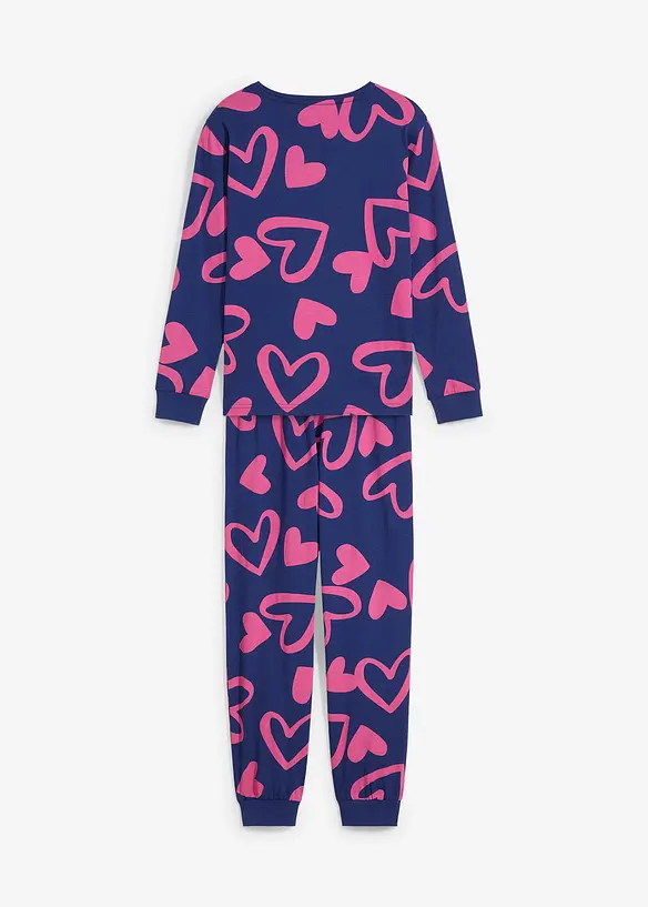Pyjamas av ekologisk bomull (2 delar), bonprix