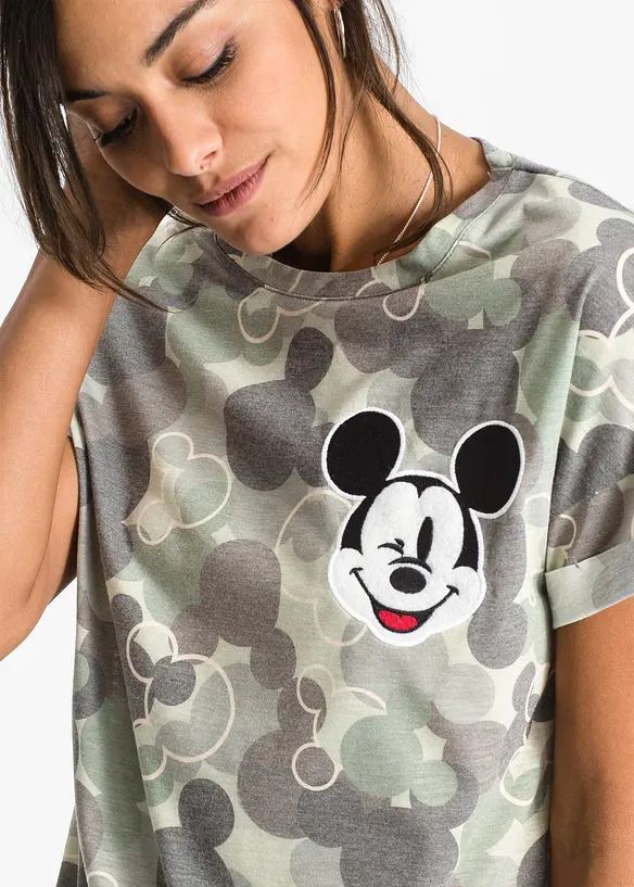 Kamouflagemönstrad T-shirt med Musse Pigg, Disney