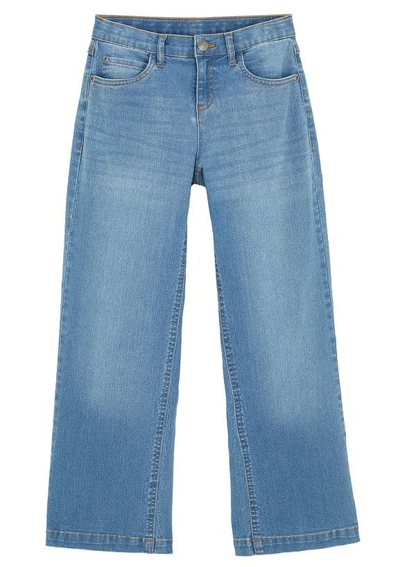 Wide Leg Jeans Mid Waist för barn, bonprix