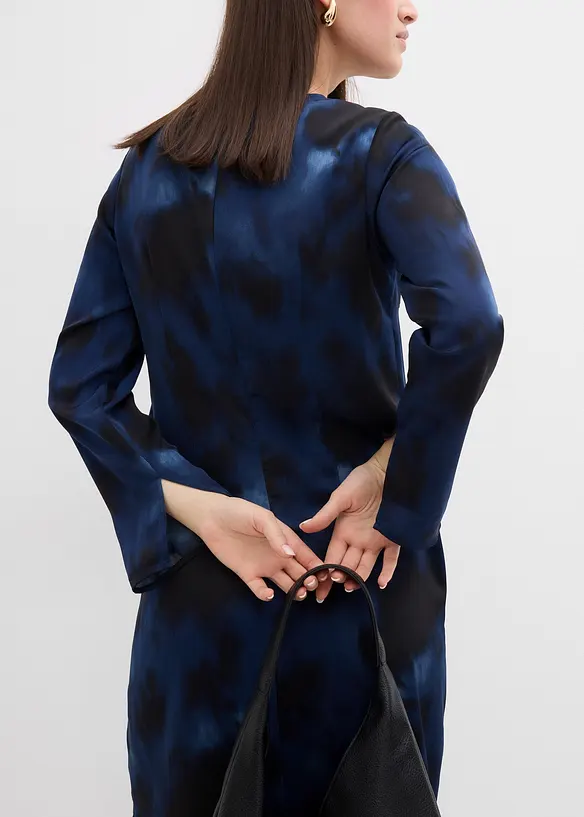 Midiklänning av satin, bonprix