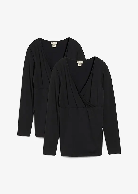 Mamma-/amningstopp i ekologisk bomull (2-pack), bonprix