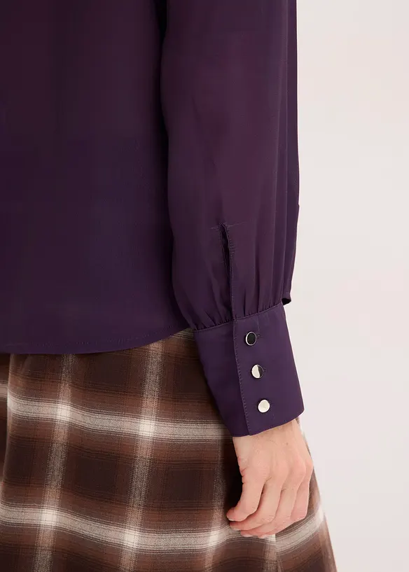 Chiffongblus med avtagbart knytband, bonprix