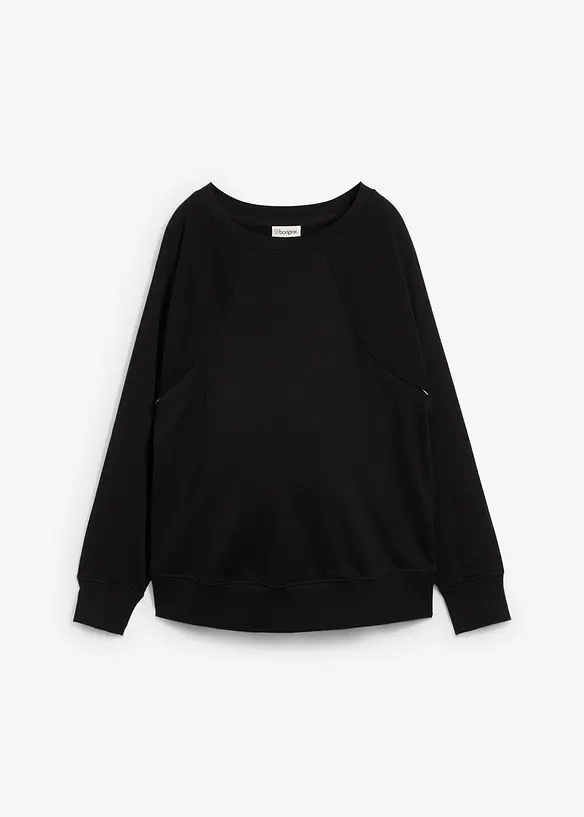 Mamma-/amningssweatshirt i ekologisk bomull, bonprix