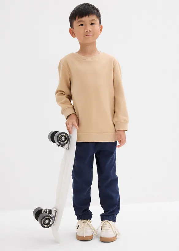 Sweatshirt i mjuk bomullsmix (2-pack), bonprix