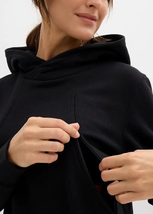 Mammakl&auml;nning med amnings&ouml;ppning, i sweatshirtmaterial av ekologisk bomull, bonprix