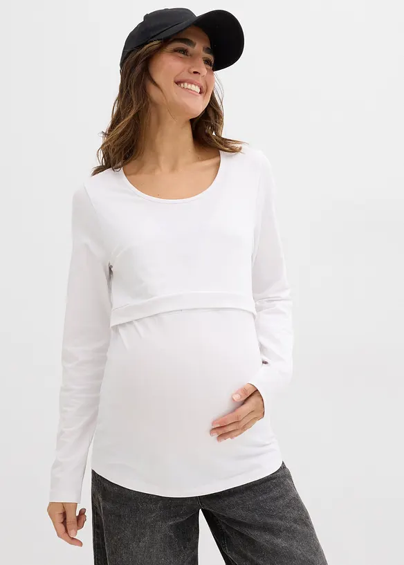 Mamma-/amningstopp i ekologisk bomull (2-pack), bonprix