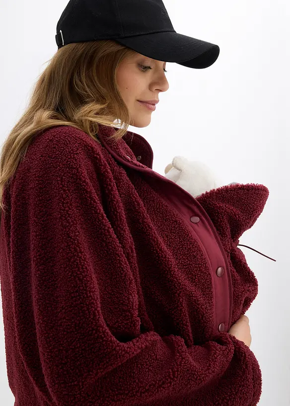 Mammajacka med babyficka i teddyfleece, bonprix