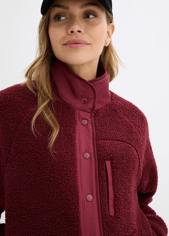 Mammajacka med babyficka i teddyfleece, bonprix
