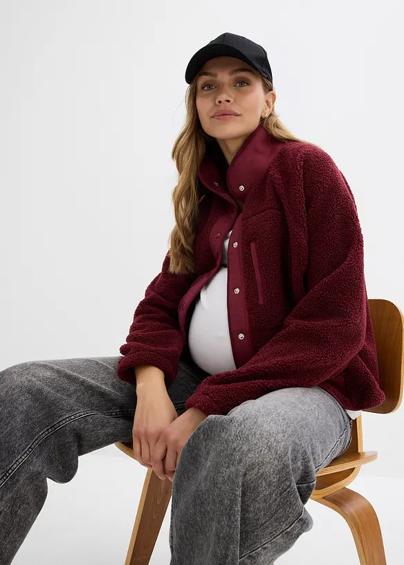 Mammajacka med babyficka i teddyfleece, bonprix