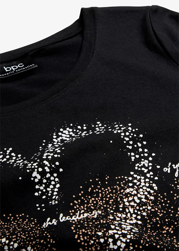 Topp med hj&auml;rtmotiv, kort &auml;rm, bonprix