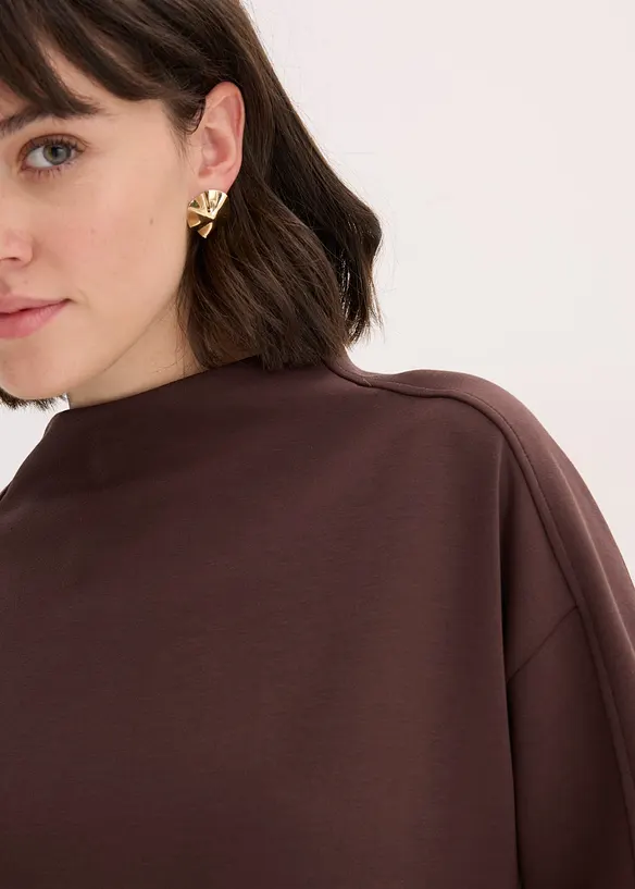 Oversizeweatshirt i mjuk och stabil trikå, bonprix
