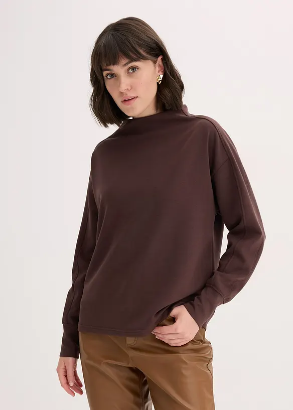 Oversizeweatshirt i mjuk och stabil trikå, bonprix