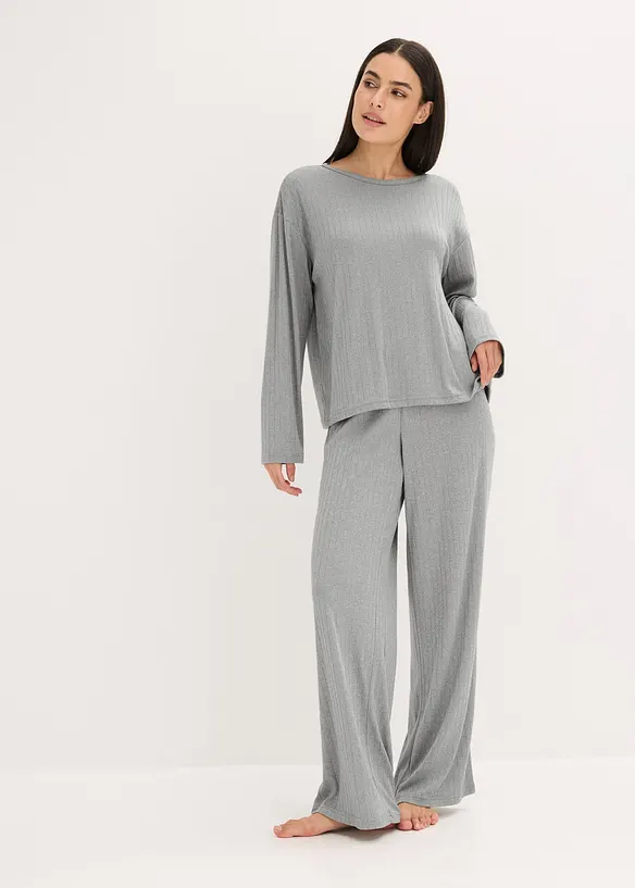 Pyjamas i mjuk pointellejersey, bonprix