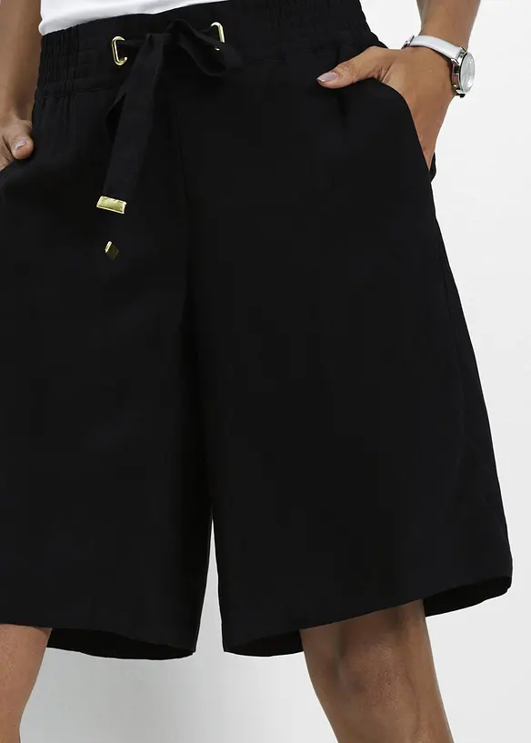 Viskosshorts med knytband, bonprix