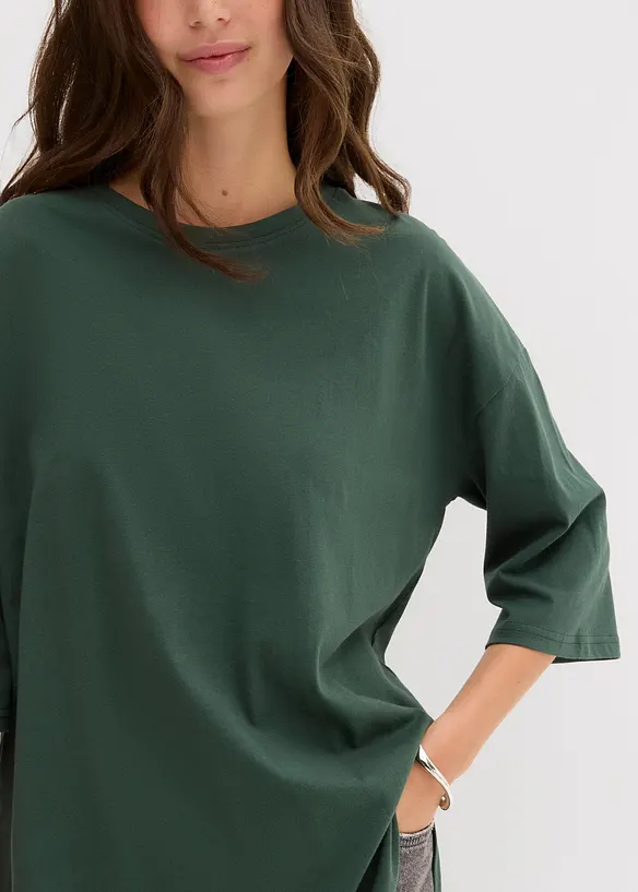 Longshirt i oversizemodell i ren ekologisk bomull, bonprix