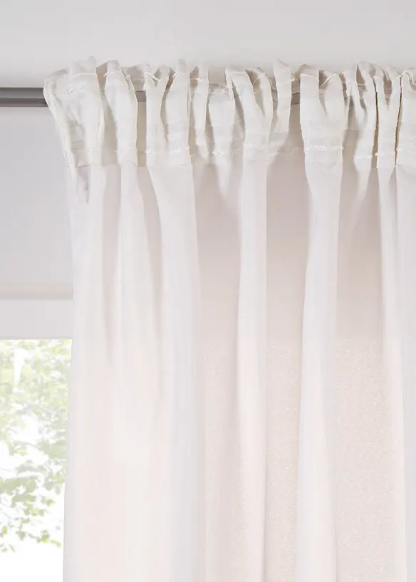 Gardin i återvunnet material (2-pack), bonprix